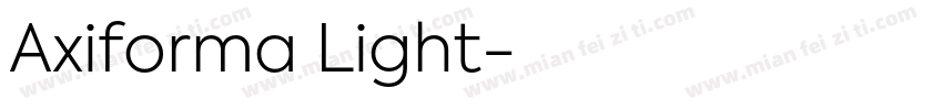 Axiforma Light字体转换